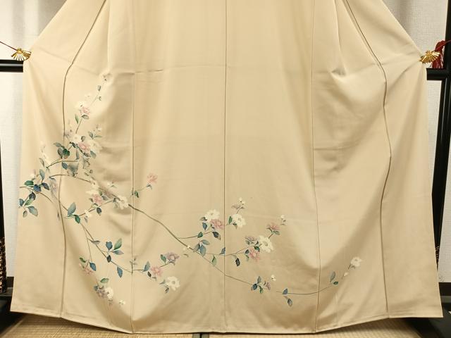 平和屋着物●訪問着 友禅 枝花文 正絹 逸品 AABI9129fy