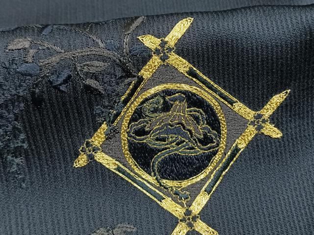 平和屋着物●訪問着 駒刺繍 天井吉祥文 金糸 金彩 ロング丈 正絹 逸品 AABI9130fy