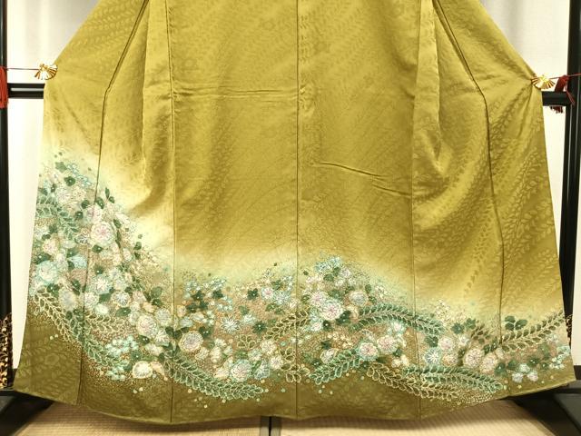 平和屋着物●訪問着 絞り 辻が花 暈し染め 正絹 逸品 AABI9136fy