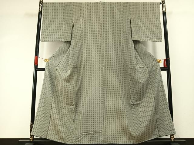 平和屋着物●お召 変わり縞 正絹 逸品 AABI9140fy