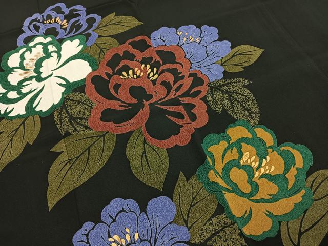平和屋着物●KIMONO DESIGN 藤紫朗 tojiro 振袖 草花文 金彩 正絹 逸品 AABI9148fy