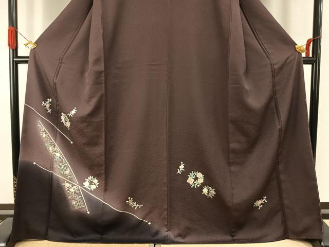 平和屋着物●訪問着 草花文 暈し染め 金彩 正絹 逸品 AABI9155fy
