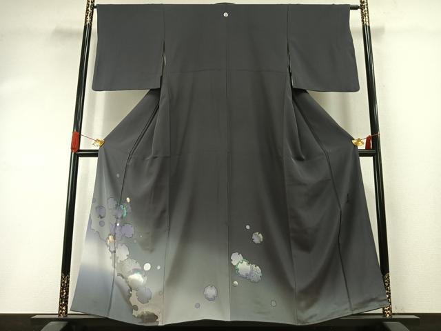 平和屋着物●染色作家 津室朱光 色留袖 雪輪文 暈し染め 金彩 正絹 逸品 未使用 AABI9165fy