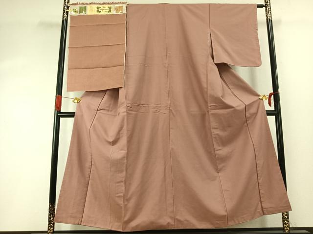 平和屋着物●本場草木染結城玉紬 ときがら茶色 結織苑 証紙付き 正絹 逸品 未使用 AABI9171fy