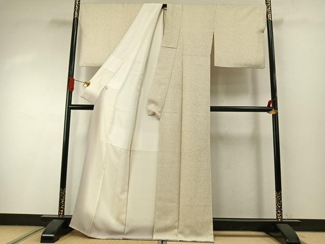 平和屋着物●上質な小紋 花唐草文 正絹 逸品 AABI9177fy