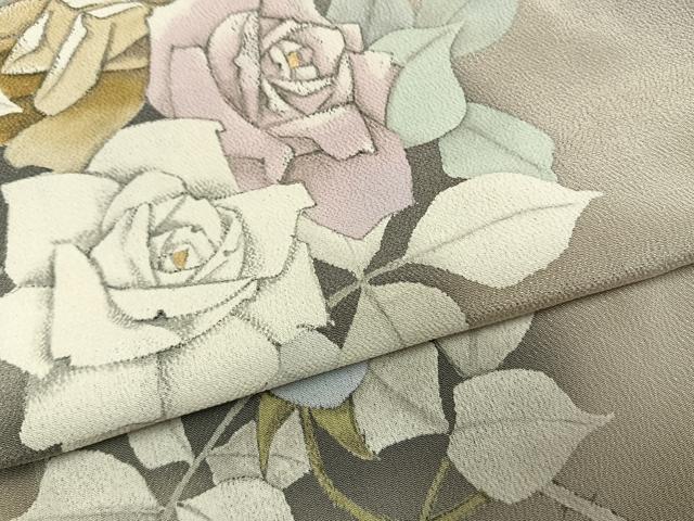 平和屋着物●豪華色留袖 作家物 手描き 薔薇 暈し染め 金彩 正絹 逸品 AABI9179fy