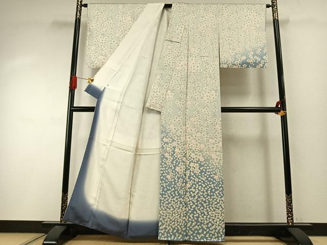 平和屋着物●訪問着 舞桜文 暈し染め 伊勢丹扱い 正絹 逸品 AABI9180fy