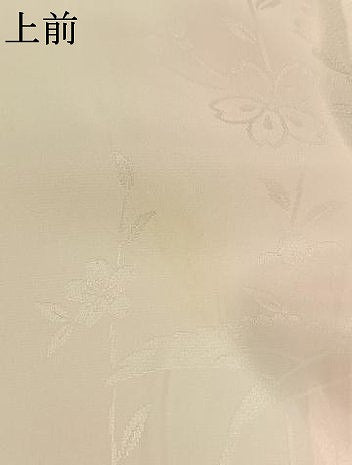 平和屋着物●振袖用長襦袢 無双仕立て 花鳥地紋 暈し染め 京都きもの友禅扱い 半衿刺繍 正絹 逸品 AABI9185fy