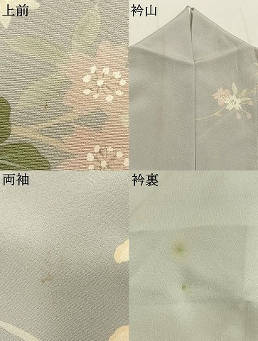 平和屋着物●訪問着 作家物 手描き 草花文 暈し染め 金銀彩 正絹 逸品 AABI9195fy