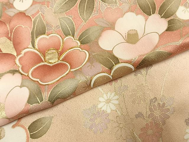 平和屋着物●訪問着 駒刺繍 草花文 暈し染め 金彩 正絹 逸品 AABI9220fy