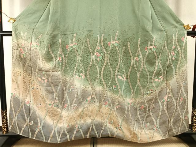 平和屋着物●訪問着 辻が花 暈し染め 金彩 正絹 逸品 AABI9222fy