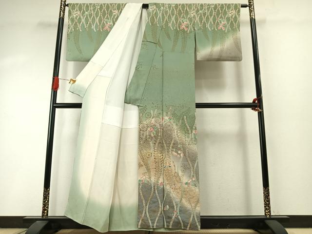 平和屋着物●訪問着 辻が花 暈し染め 金彩 正絹 逸品 AABI9222fy