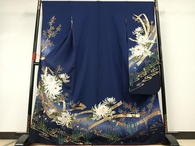 平和屋着物●豪華振袖 草花文 暈し染め 金彩 さが美扱い 正絹 逸品 AABI9224fy
