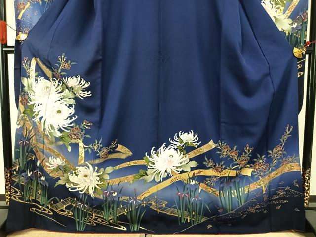 平和屋着物●豪華振袖 草花文 暈し染め 金彩 さが美扱い 正絹 逸品 AABI9224fy