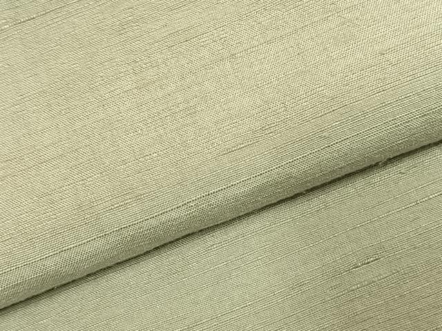 平和屋着物●上質な紬 色無地 裏葉柳色 ロング丈 正絹 逸品 AABI9228fy