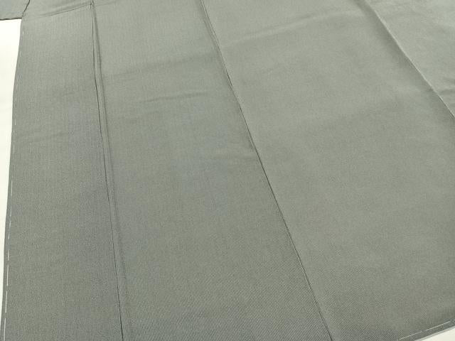 平和屋着物●江戸小紋 万筋 黒色×灰色 正絹 逸品 未使用 AABI9238fy