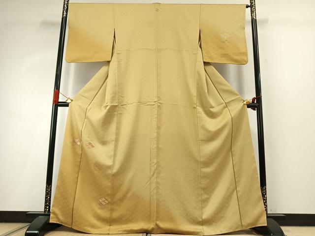 平和屋着物●訪問着 刺繍 菱文 暈し染め 金彩 正絹 逸品 AABI9240fy
