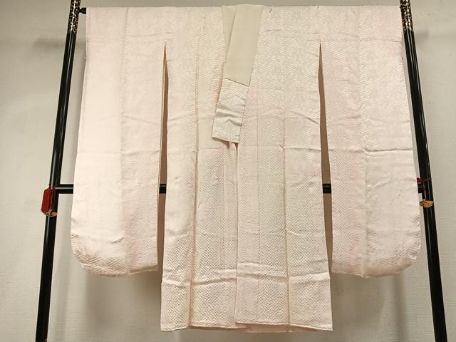 平和屋着物●振袖用長襦袢 袷 絞り 草花地紋 暈し染め 正絹 逸品 AABI9246fy