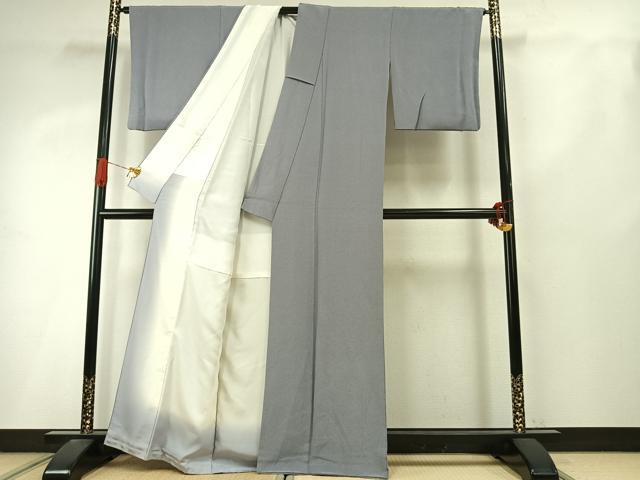 平和屋着物●江戸小紋 鮫小紋柄 鬼しぼ縮緬 正絹 逸品 AABI9251fy