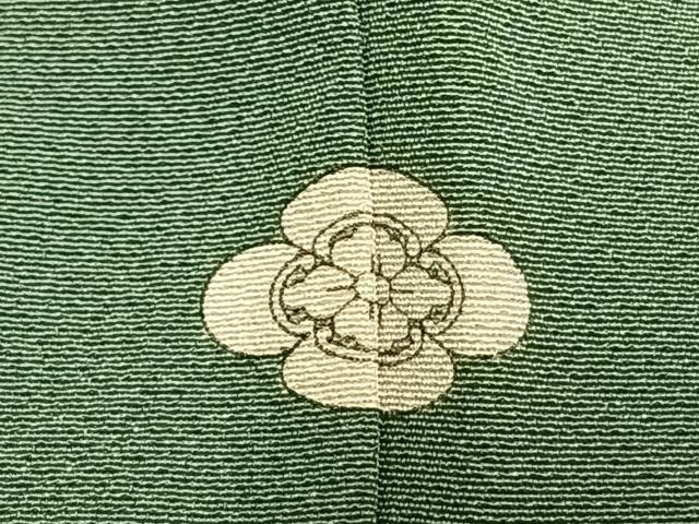 平和屋着物●上質な色無地 山葵色 正絹 逸品 AABI9263fy