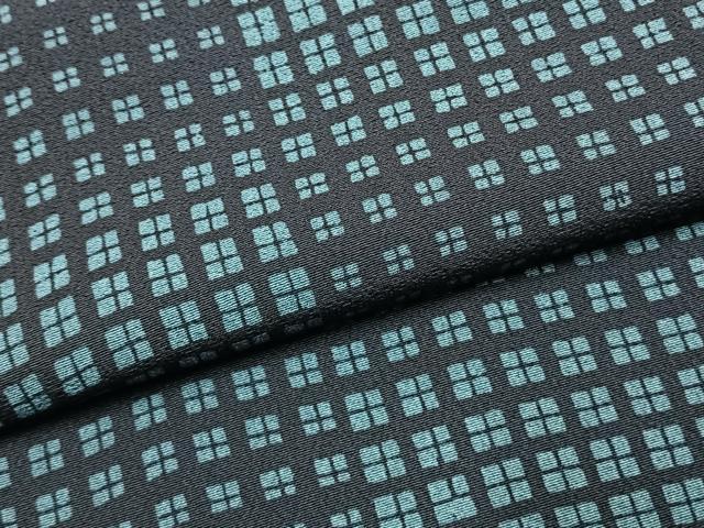 平和屋着物●上質な小紋 市松文様 正絹 逸品 AABI9264fy