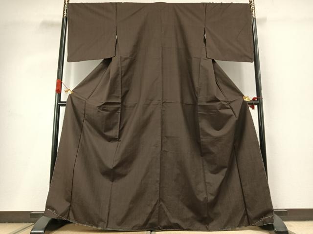 平和屋着物●本場縞大島紬 縞 正絹 逸品 未使用 AABI9274fy