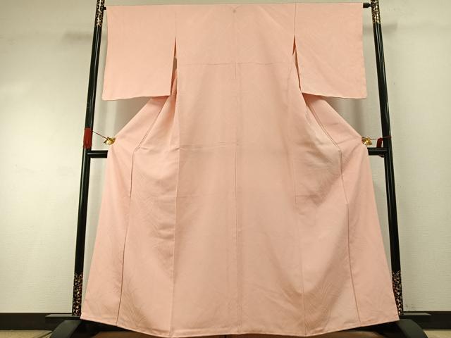 平和屋着物●上質な色無地 網目地紋 虹色 松坂屋扱い 正絹 逸品 未使用 AABI9285fy