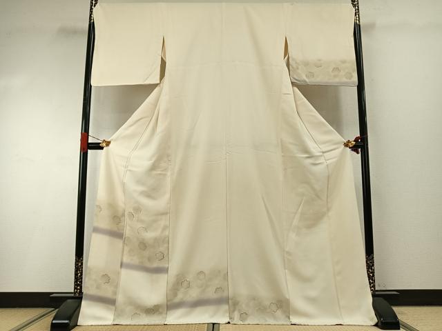 平和屋着物●訪問着 雪輪文 暈し染め 金彩 ロング丈 正絹 逸品 AABI9288fy