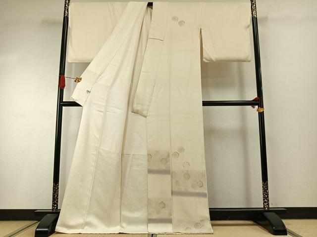 平和屋着物●訪問着 雪輪文 暈し染め 金彩 ロング丈 正絹 逸品 AABI9288fy