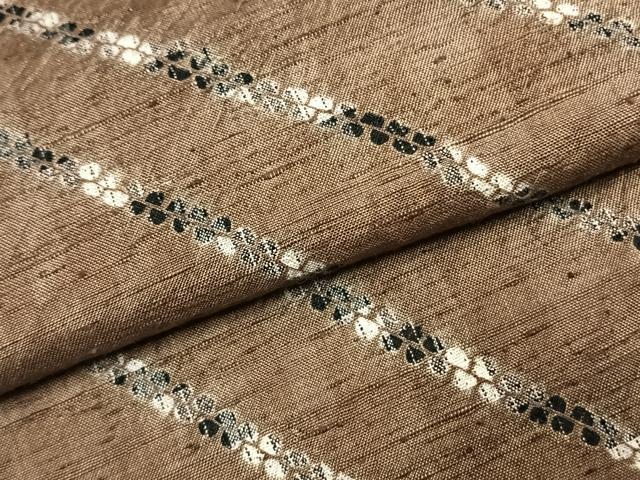 平和屋着物●上質な紬 絞り 斜縞 正絹 逸品 AABI9296fy