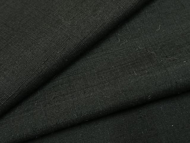 平和屋着物●男性 紬 色無地 藍鉄色 正絹 逸品 AABI9299fy