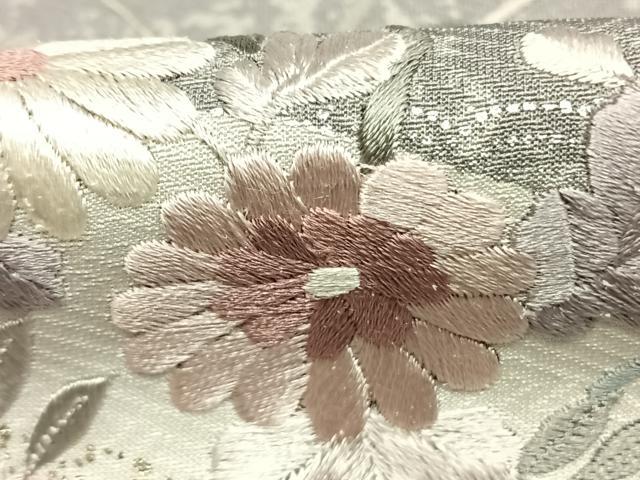平和屋着物●訪問着 刺繍 地紙花文 暈し染め 金銀彩 正絹 逸品 未使用 AABI9300fy