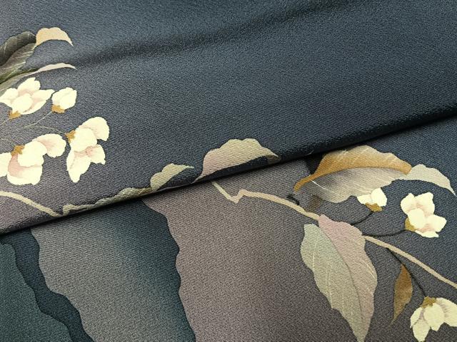 平和屋着物●訪問着 枝花文 暈し染め 正絹 逸品 AABI9302fy
