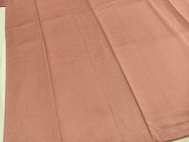 平和屋着物●上質な色無地 霞地紋 紅梅色 正絹 逸品 未使用 AABI9306fy