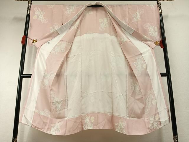 平和屋着物●長襦袢 無双仕立て 色紙源氏車文 正絹 逸品 AABI9308fy