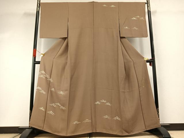平和屋着物●日本舞踊家 岩井流宗元 岩井友見 訪問着 風景文 正絹 逸品 AABI9313fy