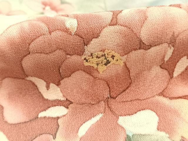 平和屋着物●訪問着 作家物 手描き 枝花文 暈し染め 正絹 逸品 AABI9318fy