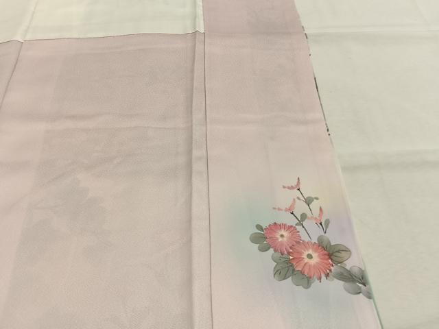 平和屋着物●訪問着 作家物 手描き 枝花文 暈し染め 正絹 逸品 AABI9318fy