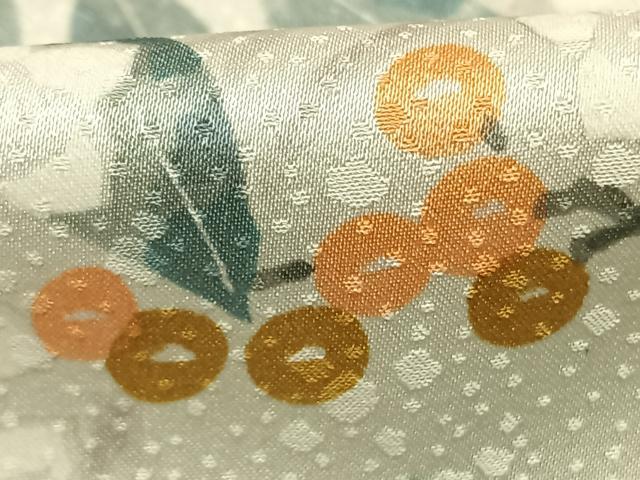 平和屋着物●上質な小紋 南天文 正絹 逸品 AABI9325fy