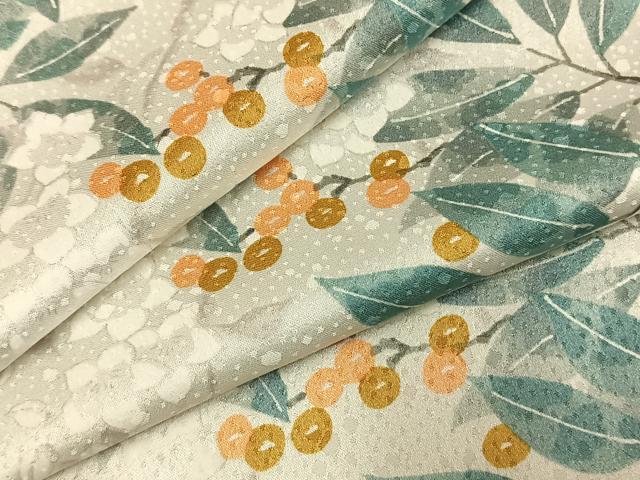 平和屋着物●上質な小紋 南天文 正絹 逸品 AABI9325fy