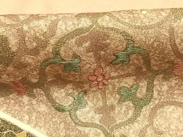 平和屋着物●訪問着 刺繍 花唐草文 金彩 正絹 逸品 AABI9327fy