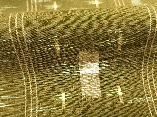 平和屋着物●上質な紬 琉球絣文様 正絹 逸品 AABI9328fy