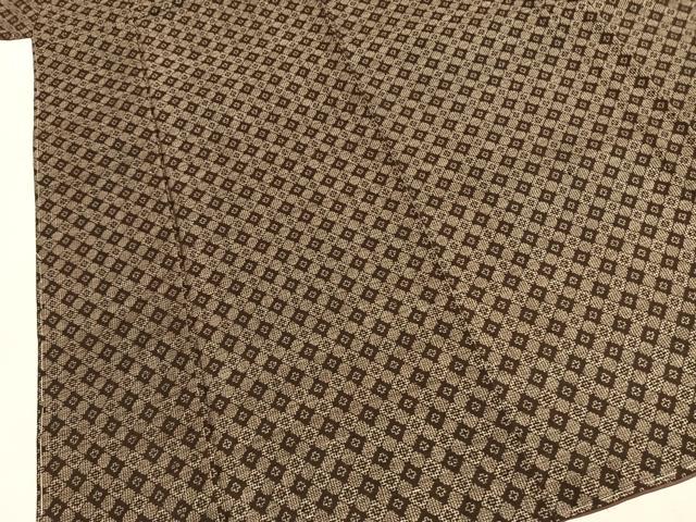 平和屋着物●本場大島紬 菱文 正絹 逸品 未使用 AABI9336fy
