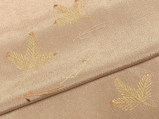 平和屋着物●訪問着 総刺繍 松葉文様 金糸 鬼しぼ縮緬 正絹 逸品 AABI9341fy