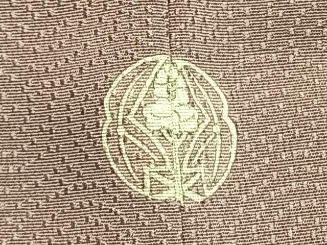 平和屋着物●上質な色無地 渦巻地紋 紅藤色 正絹 逸品 AABI9356fy