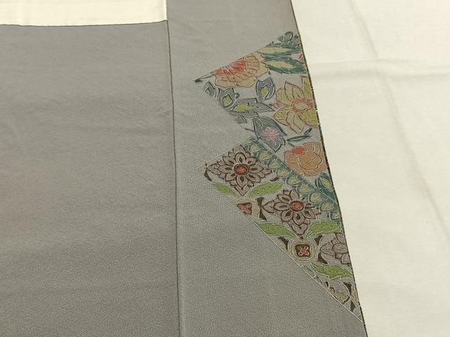 平和屋着物●訪問着 中国三大刺繍 汕頭刺繍 スワトウ刺繍 総刺繍 更紗花文 暈し染め 金糸 正絹 逸品 AABI9359fy