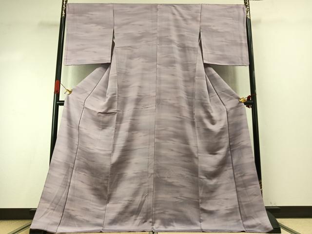 平和屋着物●上質な小紋 霞文 暈し染め ロング丈 正絹 逸品 AABI9364fy