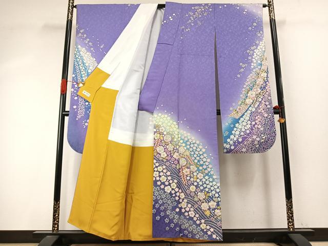 平和屋着物●豪華振袖 絞り 辻が花 暈し染め 金彩 やまと誂製 正絹 逸品 AABI9372fy