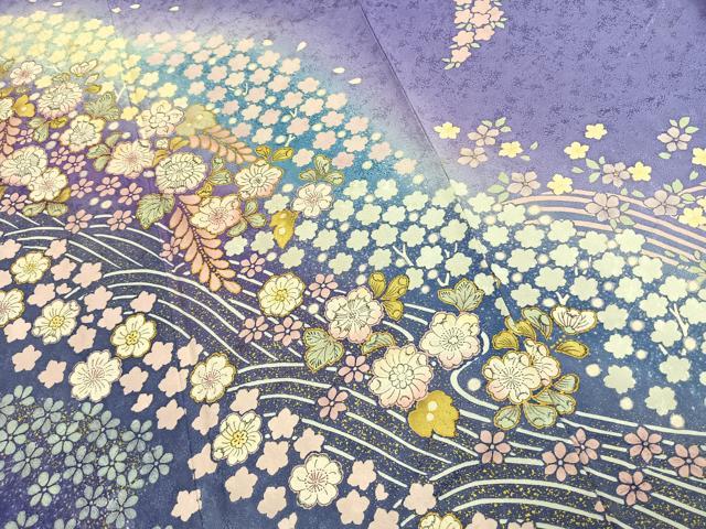 平和屋着物●豪華振袖 絞り 辻が花 暈し染め 金彩 やまと誂製 正絹 逸品 AABI9372fy