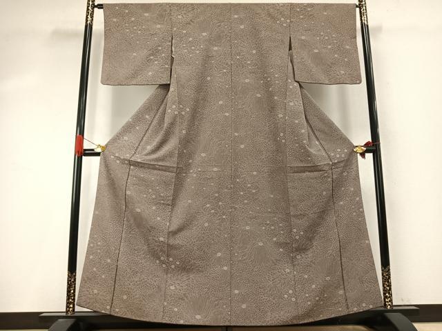 平和屋着物●洗える最高級着物 <英>はなぶさ謹製 小紋 草花文 洗える着物 AABI9378fy